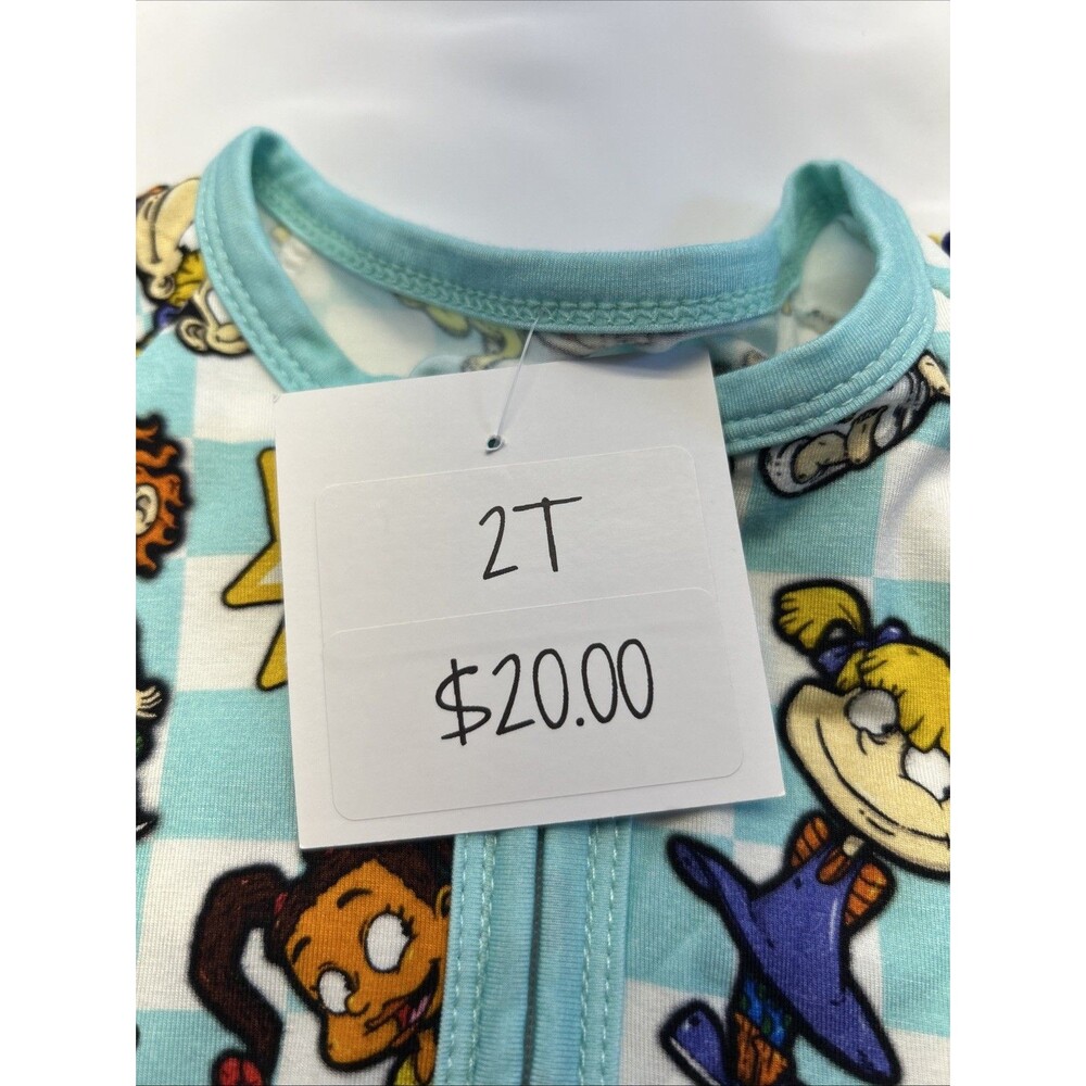 Southern Ivy Rugrats Romper One Piece Aqua 2 T Soft Bamboo New w/Tags - Picture 3 of 4